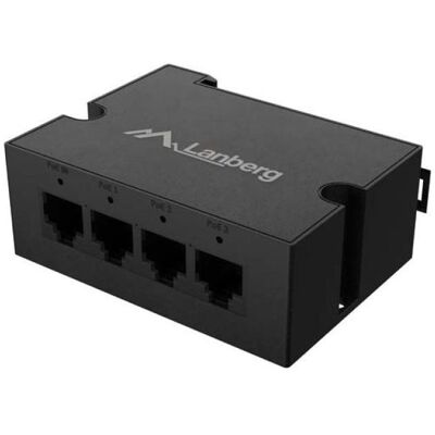Lanberg switch DIN-FE4-AT-30W 1xIn 3xOut 100Mb POE extenders fast ethernet (4 ports), Switch réseau, Noir - Publicité Lanberg switch DIN-FE4-AT-30W 1xIn 3xOut 100Mb POE extenders fast ethernet (4 ports), Switch réseau, Noir - Publicité