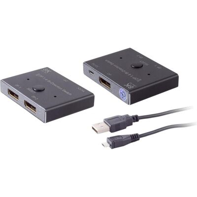 Shiverpeaks -PROFESSIONAL Commutateur DisplayPort 1.4 2x1, bidirectionnel, 8K, Hub - Publicité Shiverpeaks -PROFESSIONAL Commutateur DisplayPort 1.4 2x1, bidirectionnel, 8K, Hub - Publicité