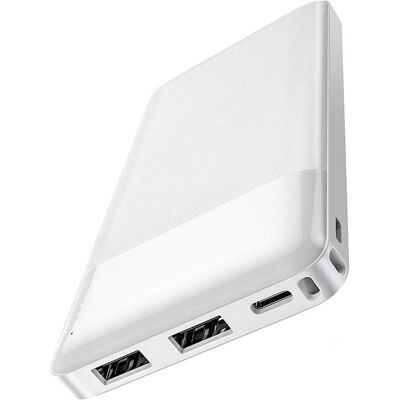 Hoco IÅ¡orinÄ- baterija Power Bank J72 balta (10000 mAh, 10 W, 37 Wh), Chargeur de secours, Blanc - Publicité Hoco IÅ¡orinÄ- baterija Power Bank J72 balta (10000 mAh, 10 W, 37 Wh), Chargeur de secours, Blanc - Publicité