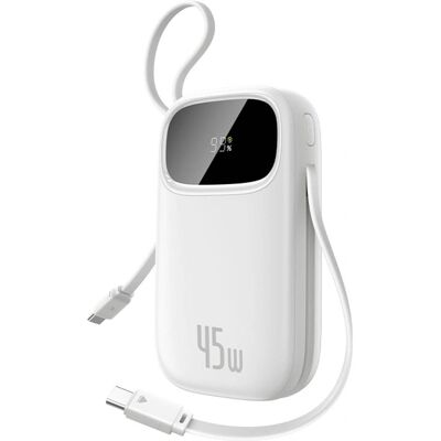 Baseus EnerFill FC31 QPow3 20000 mAh 45W biały (20000 mAh, 45 W), Chargeur de secours, Blanc - Publicité Baseus EnerFill FC31 QPow3 20000 mAh 45W biały (20000 mAh, 45 W), Chargeur de secours, Blanc - Publicité
