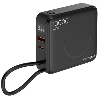 Gembird Powerbank 10000 mAh, szybkie ładowanie 20 W, z ładowarką bezprzewodową, czarny (10000 mAh, 20 W), Chargeur de secours, Noir - Publicité Gembird Powerbank 10000 mAh, szybkie ładowanie 20 W, z ładowarką bezprzewodową, czarny (10000 mAh, 20 W), Chargeur de secours, Noir - Publicité
