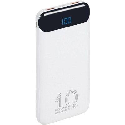 Rivacase Rivapower VA2540 white (10000 mAh, 20 W, 37 Wh), Chargeur de secours, Blanc - Publicité Rivacase Rivapower VA2540 white (10000 mAh, 20 W, 37 Wh), Chargeur de secours, Blanc - Publicité