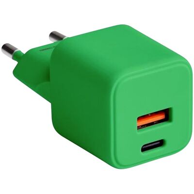 Chargeur USB Forever - Vert - 30W USB-A + USB-C PD - Publicité Chargeur USB Forever - Vert - 30W USB-A + USB-C PD - Publicité