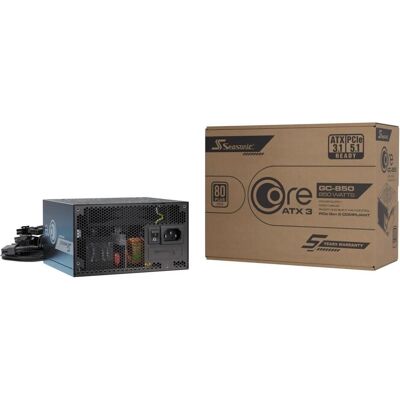 Seasonic Netzteil 850W Core GC-850 ATX3 (80+Gold) (850 W), Alimentation PC, Noir - Publicité Seasonic Netzteil 850W Core GC-850 ATX3 (80+Gold) (850 W), Alimentation PC, Noir - Publicité