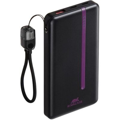Rivacase Rapid VA2311 black (10000 mAh, 37 W), Chargeur de secours, Noir - Publicité Rivacase Rapid VA2311 black (10000 mAh, 37 W), Chargeur de secours, Noir - Publicité