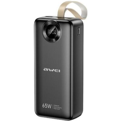 Awei Powerbank PA-34 30000mAh 65W Fast charging black (30000 mAh, 65 W), Chargeur de secours, Noir - Publicité Awei Powerbank PA-34 30000mAh 65W Fast charging black (30000 mAh, 65 W), Chargeur de secours, Noir - Publicité