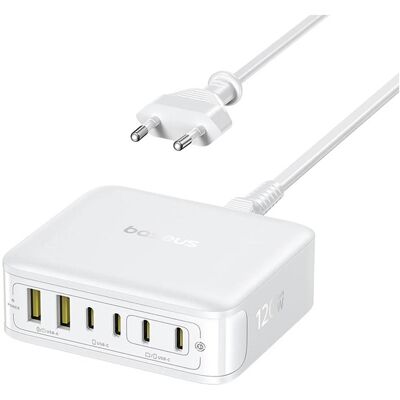 Baseus Stacja ładująca EnerFill FH21 120W 4xUSB-C + 2xUSB-A - biała (120 W, 6 ports), Chargeur USB, Blanc - Publicité Baseus Stacja ładująca EnerFill FH21 120W 4xUSB-C + 2xUSB-A - biała (120 W, 6 ports), Chargeur USB, Blanc - Publicité