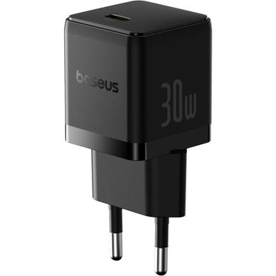 Baseus Alimentation 30W 1xUSB-C P10111605113-01 (30 W, 1 portion), Chargeur USB, Noir - Publicité Baseus Alimentation 30W 1xUSB-C P10111605113-01 (30 W, 1 portion), Chargeur USB, Noir - Publicité