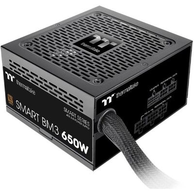 Thermaltake Alimentation Smart BM3 650W ATX3.0 80+ Bronze retail (650 W), Alimentation PC, Noir - Publicité Thermaltake Alimentation Smart BM3 650W ATX3.0 80+ Bronze retail (650 W), Alimentation PC, Noir - Publicité