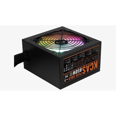 Aerocool KCAS PLUS GOLD 850W - 850 W - 100 - 240 V - 47 - 63 Hz - 11 - 5.5 A - 1 (850 W), Alimentation PC, Noir - Publicité Aerocool KCAS PLUS GOLD 850W - 850 W - 100 - 240 V - 47 - 63 Hz - 11 - 5.5 A - 1 (850 W), Alimentation PC, Noir - Publicité