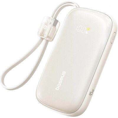 Baseus Banque d'alimentation EnerFill FC21 QPow 3 Ultra, 10000mAh, 45W, QC + PD, Beige (10000 mAh, 45 W), Chargeur de secours, Beige - Publicité Baseus Banque d'alimentation EnerFill FC21 QPow 3 Ultra, 10000mAh, 45W, QC + PD, Beige (10000 mAh, 45 W), Chargeur de secours, Beige - Publicité