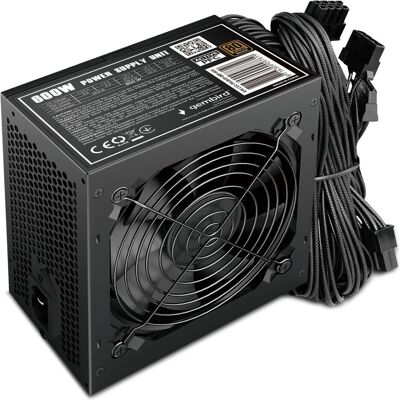 Gembird Alimentation électrique ATX 80+Bronze aktywne PFC, ventilateur (600 W), Alimentation PC, Noir - Publicité Gembird Alimentation électrique ATX 80+Bronze aktywne PFC, ventilateur (600 W), Alimentation PC, Noir - Publicité
