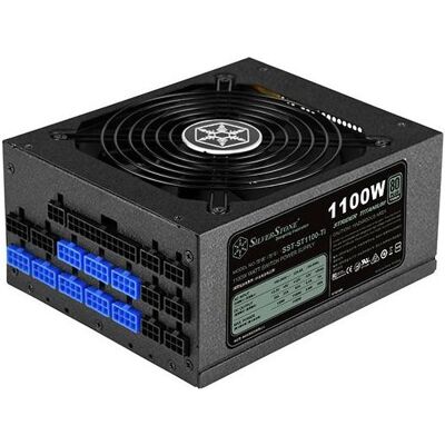 Silverstone SST-ST1100-TI v1.1 Strider 80 PLUS Titanium, modulaire - 1100 Watt (1100 W), Alimentation PC, Noir - Publicité Silverstone SST-ST1100-TI v1.1 Strider 80 PLUS Titanium, modulaire - 1100 Watt (1100 W), Alimentation PC, Noir - Publicité