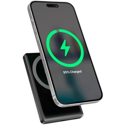 Gembird Bezprzewodowy powerbank magnetyczny 15W z wyświetlaczem LCD, 10000 mAh, czarny (10000 mAh, 20 W), Chargeur de secours, Noir - Publicité Gembird Bezprzewodowy powerbank magnetyczny 15W z wyświetlaczem LCD, 10000 mAh, czarny (10000 mAh, 20 W), Chargeur de secours, Noir - Publicité