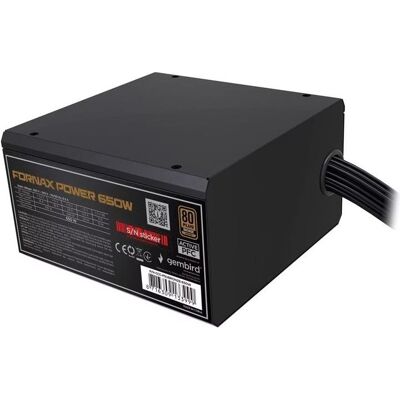 Gembird Netzteil 650W aktiv PFC 12 cm Lüfter 80+ Bronze industriell (650 W), Alimentation PC, Bronze - Publicité Gembird Netzteil 650W aktiv PFC 12 cm Lüfter 80+ Bronze industriell (650 W), Alimentation PC, Bronze - Publicité