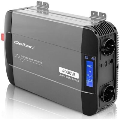 Qoltec Pure Sine Wave 12V na 230V 2000/4000W (2000 W), Alimentation PC - Publicité Qoltec Pure Sine Wave 12V na 230V 2000/4000W (2000 W), Alimentation PC - Publicité