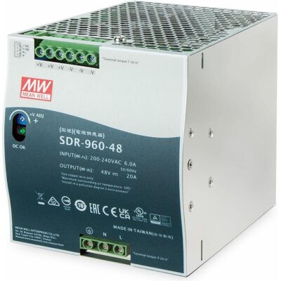 Planet Industrial DIN Rail Power Supply 960W 48V DC PWR-960- (960 W), Alimentation PC, Noir - Publicité Planet Industrial DIN Rail Power Supply 960W 48V DC PWR-960- (960 W), Alimentation PC, Noir - Publicité