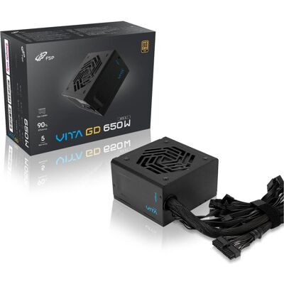 Fortron Netzteil VITA 650 GD 85+G 3.1 (650 W), Alimentation PC, Noir - Publicité Fortron Netzteil VITA 650 GD 85+G 3.1 (650 W), Alimentation PC, Noir - Publicité