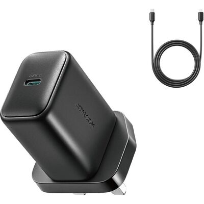 Joyroom JR-TCF23 25W Wandladegerät mit 1m USB-C Kabel - Schwarz (25 W, 1 portion), Chargeur USB, Noir - Publicité Joyroom JR-TCF23 25W Wandladegerät mit 1m USB-C Kabel - Schwarz (25 W, 1 portion), Chargeur USB, Noir - Publicité