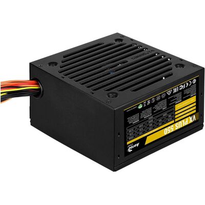 Aerocool PGS VX-550PLUS AEROVX-550PLUS Alimentation (550 W, active, 120 mm) (550 W), Alimentation PC, Noir - Publicité Aerocool PGS VX-550PLUS AEROVX-550PLUS Alimentation (550 W, active, 120 mm) (550 W), Alimentation PC, Noir - Publicité