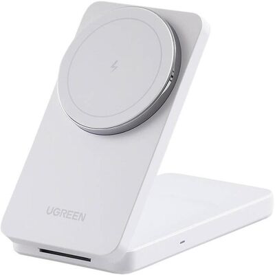 Ugreen Chargeur magnétique sans fil 2in1 (20 W), Chargeur sans fil, Blanc - Publicité Ugreen Chargeur magnétique sans fil 2in1 (20 W), Chargeur sans fil, Blanc - Publicité