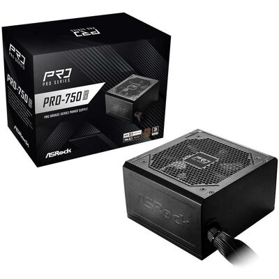 ASRock Pro Series PRO-750B 750W ATX 80+ Bronze black (750 W), Alimentation PC, Noir - Publicité ASRock Pro Series PRO-750B 750W ATX 80+ Bronze black (750 W), Alimentation PC, Noir - Publicité