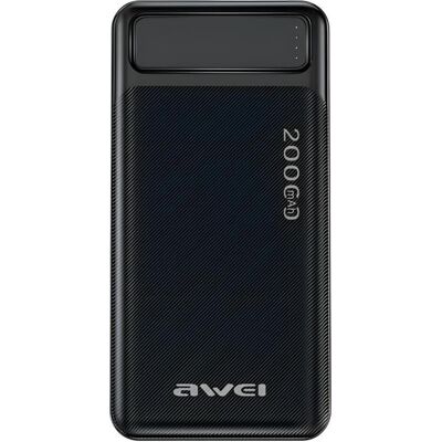 Awei P6K (20000 mAh, 74 Wh), Chargeur de secours, Noir - Publicité Awei P6K (20000 mAh, 74 Wh), Chargeur de secours, Noir - Publicité