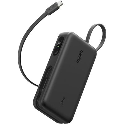 Belkin BOOSTCHARGE POWERBANK 10 000 mAh (10000 mAh, 45 W), Chargeur de secours, Noir - Publicité Belkin BOOSTCHARGE POWERBANK 10 000 mAh (10000 mAh, 45 W), Chargeur de secours, Noir - Publicité