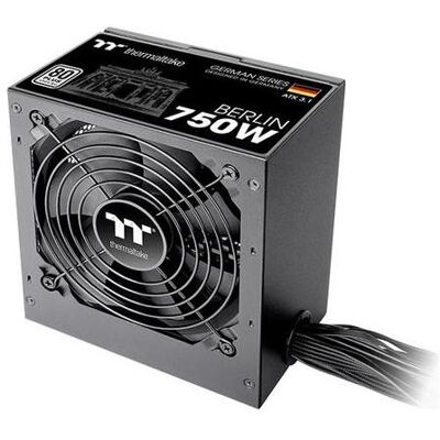 Thermaltake TT Berlin 750W ATX3.1 (zéro watt) (750 W), Alimentation PC, Noir - Publicité Thermaltake TT Berlin 750W ATX3.1 (zéro watt) (750 W), Alimentation PC, Noir - Publicité