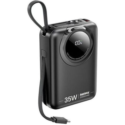 Baseus POWERBANK REMAX SCUBA SERIES 20000mAh RPP-73 35W WITH CABLES BLACK (20000 mAh, 35 W), Chargeur de secours, Noir - Publicité Baseus POWERBANK REMAX SCUBA SERIES 20000mAh RPP-73 35W WITH CABLES BLACK (20000 mAh, 35 W), Chargeur de secours, Noir - Publicité