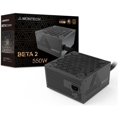 Montech BETA 2 80 PLUS Bronze Netzteil, ATX 3.1 - 550 Watt, schwarz (550 W), Alimentation PC, Noir - Publicité Montech BETA 2 80 PLUS Bronze Netzteil, ATX 3.1 - 550 Watt, schwarz (550 W), Alimentation PC, Noir - Publicité