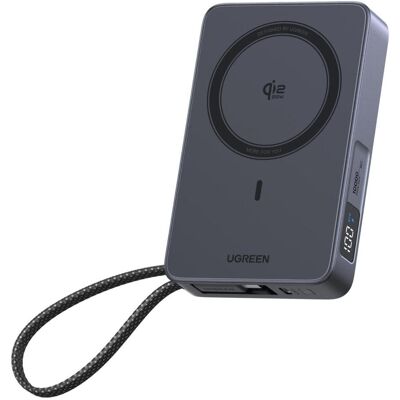 Ugreen Batterie externe PB773 10 000 mAh 30 W à fixation magnétique (grise) (10000 mAh, 30 W), Chargeur de secours, Gris - Publicité Ugreen Batterie externe PB773 10 000 mAh 30 W à fixation magnétique (grise) (10000 mAh, 30 W), Chargeur de secours, Gris - Publicité