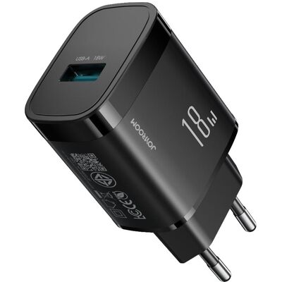 Joyroom JR-TF4 18W Charger (EU) - Black (18 W, 1 portion), Chargeur USB, Noir - Publicité Joyroom JR-TF4 18W Charger (EU) - Black (18 W, 1 portion), Chargeur USB, Noir - Publicité