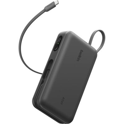 Belkin BOOSTCHARGE POWERBANK 20 000 mAh (20000 mAh, 45 W), Chargeur de secours, Noir - Publicité Belkin BOOSTCHARGE POWERBANK 20 000 mAh (20000 mAh, 45 W), Chargeur de secours, Noir - Publicité
