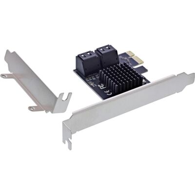 InLine Carte d'interface, 4x SATA 6Gb/s, avec 4x SATA, PCIe 2.0 (PCI-Express), Contrôleur mémoire - Publicité InLine Carte d'interface, 4x SATA 6Gb/s, avec 4x SATA, PCIe 2.0 (PCI-Express), Contrôleur mémoire - Publicité
