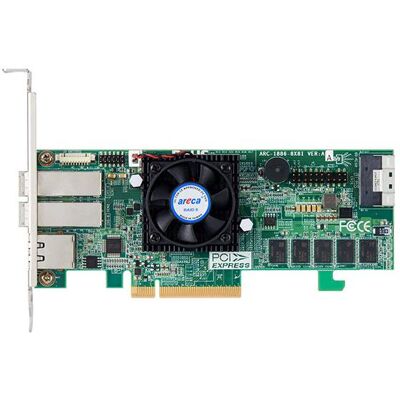 Areca Raid Controller ARC-1886-4X8I 8-Port Tri Mode PCIe 4.0 x8 4x SFF 8644 (extern) LP, Contrôleur mémoire - Publicité Areca Raid Controller ARC-1886-4X8I 8-Port Tri Mode PCIe 4.0 x8 4x SFF 8644 (extern) LP, Contrôleur mémoire - Publicité