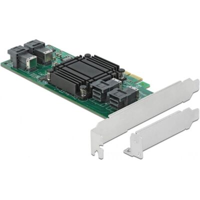Delock Carte PCI Express x8 vers 4 x internes SFF-8643 NVMe, Contrôleur mémoire - Publicité Delock Carte PCI Express x8 vers 4 x internes SFF-8643 NVMe, Contrôleur mémoire - Publicité