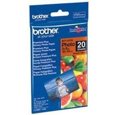 Brother Premium Plus Glossy BP-71GP20 (260 g/m², 10 x 15 cm, 20 pcs), Papier photo, Blanc - Publicité Brother Premium Plus Glossy BP-71GP20 (260 g/m², 10 x 15 cm, 20 pcs), Papier photo, Blanc - Publicité