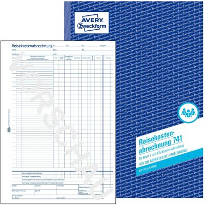 Avery Bulletin de versement, Frais de déplacement (50x) - Publicité Avery Bulletin de versement, Frais de déplacement (50x) - Publicité