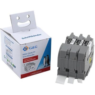 G&G, Ruban d'étiquetage, Schriftbänder 3er Pack für Brother TZe-221/-231/-241 (Blanc) - Publicité G&G, Ruban d'étiquetage, Schriftbänder 3er Pack für Brother TZe-221/-231/-241 (Blanc) - Publicité