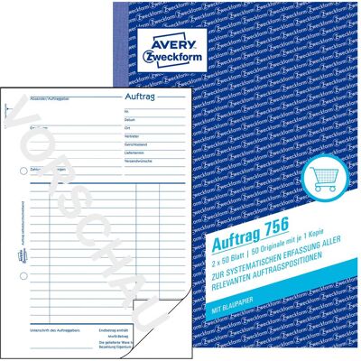 Avery Bulletin de versement, Mission (50x) - Publicité Avery Bulletin de versement, Mission (50x) - Publicité