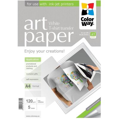 Colorway PTW120005A4 papier photo Blanc (120 g/m², A4, 5 pcs), Papier photo, Blanc - Publicité Colorway PTW120005A4 papier photo Blanc (120 g/m², A4, 5 pcs), Papier photo, Blanc - Publicité
