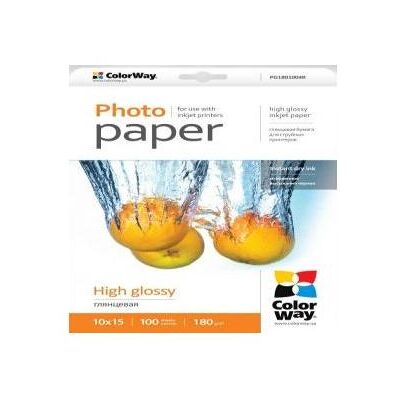 Colorway High Glossy Photo Paper, 1015, 180g/m, 100 sheets (180 g/m², 10 x 15 cm, 100 pcs), Papier photo, Blanc - Publicité Colorway High Glossy Photo Paper, 1015, 180g/m, 100 sheets (180 g/m², 10 x 15 cm, 100 pcs), Papier photo, Blanc - Publicité