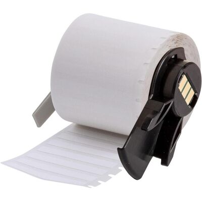 Brady, Rouleau d’étiquettes, M6-81-499, Tissu nylon, blanc, mat, 48.26 x 6.35 mm, permanent (750 E.) (57.15 mm) - Publicité Brady, Rouleau d’étiquettes, M6-81-499, Tissu nylon, blanc, mat, 48.26 x 6.35 mm, permanent (750 E.) (57.15 mm) - Publicité