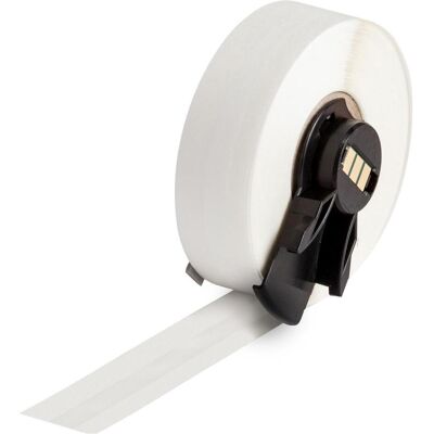 Brady, Rouleau d’étiquettes, M6C-250-432, polyester, transparent, brillant, 6,35 mm x 15,24 m, permanent, continu - Publicité Brady, Rouleau d’étiquettes, M6C-250-432, polyester, transparent, brillant, 6,35 mm x 15,24 m, permanent, continu - Publicité