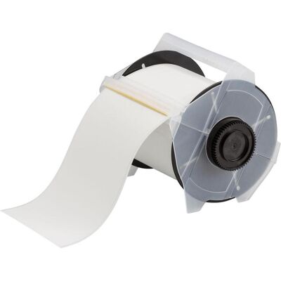 Brady, Étiquettes, GMK-4000-855-WT, Étiquettes de lavage à grande eau, polyester, blanc, 101,6mm x 15,24m, adhésif - Publicité Brady, Étiquettes, GMK-4000-855-WT, Étiquettes de lavage à grande eau, polyester, blanc, 101,6mm x 15,24m, adhésif - Publicité
