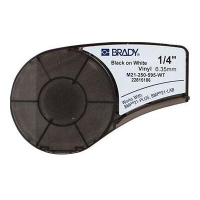 Brady, Rouleau d’étiquettes, M21-250-595-WT-BK, vinyle, noir sur blanc, 6mm x 6,4m, permanent, continu, f. BMP21 PLUS (64 mm) - Publicité Brady, Rouleau d’étiquettes, M21-250-595-WT-BK, vinyle, noir sur blanc, 6mm x 6,4m, permanent, continu, f. BMP21 PLUS (64 mm) - Publicité