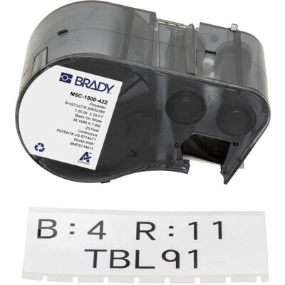 Brady, Rouleau d’étiquettes, M5C-1500-422, polyester, noir sur blanc, brillant, 38.10 mm x 7.62 m, permanent, continu (38.10 mm) - Publicité Brady, Rouleau d’étiquettes, M5C-1500-422, polyester, noir sur blanc, brillant, 38.10 mm x 7.62 m, permanent, continu (38.10 mm) - Publicité