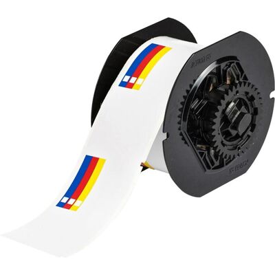 Brady, Rouleau d’étiquettes, B30-245-595-CB, étiquettes pré-imprimées en vinyle, blanches, brillantes, 57.15 x 101.60 mm (63.50 mm) - Publicité Brady, Rouleau d’étiquettes, B30-245-595-CB, étiquettes pré-imprimées en vinyle, blanches, brillantes, 57.15 x 101.60 mm (63.50 mm) - Publicité