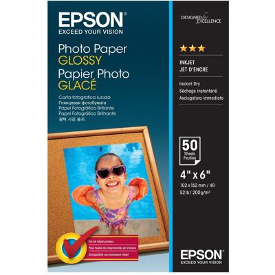 Epson Papier photo, brillant, 50 feuilles (200 g/m², 10 x 15 cm, 50 pcs), Papier photo, Blanc - Publicité Epson Papier photo, brillant, 50 feuilles (200 g/m², 10 x 15 cm, 50 pcs), Papier photo, Blanc - Publicité